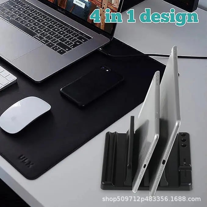 Premium Vertical Laptop Stand - Desktop Space Saver