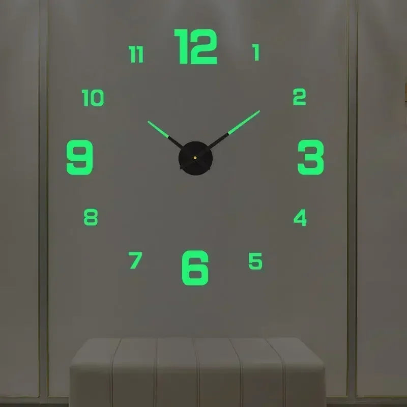 Elegant Modern Large Wall Clock - 3D DIY Quartz Design