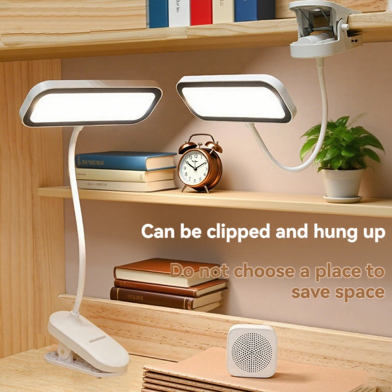 Premium LED Clip-On Desk Lamp - 3 Color & Touch Control