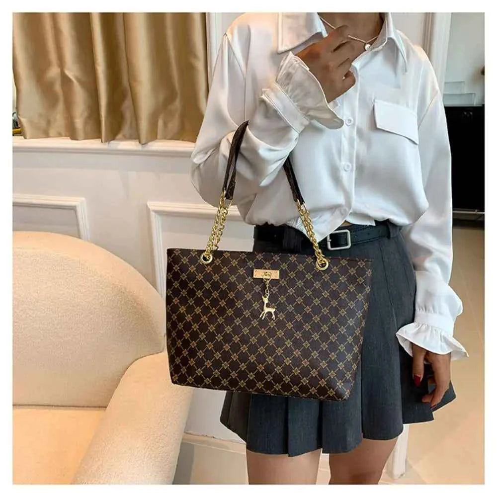 Luxury Design Large Capacity Tote Bag - Fashion Shoulder Handbag
