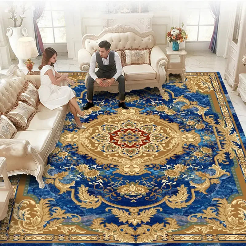 Plush Flannel Luxury Living Room Rug - European Home Decor