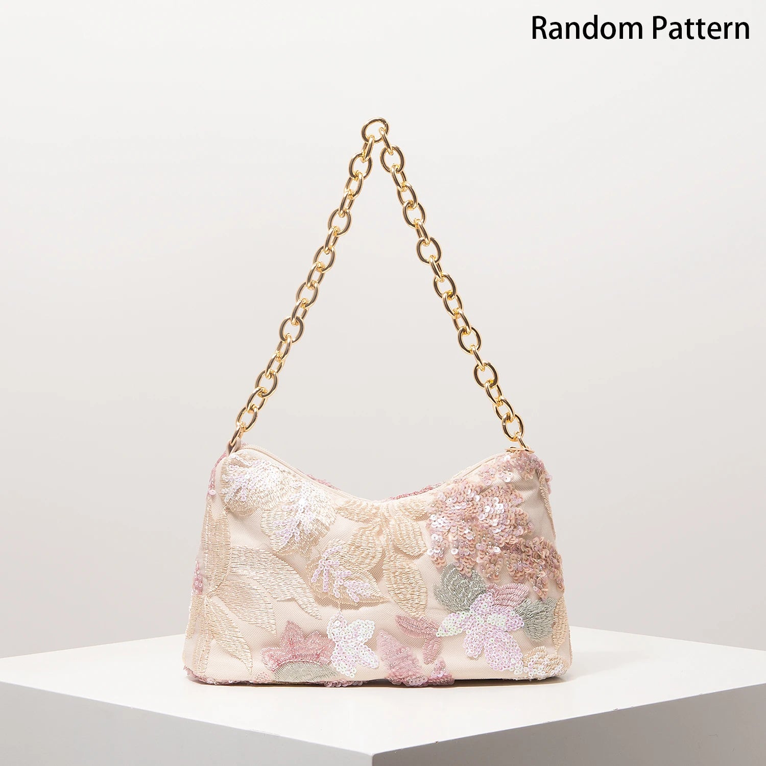 Elegant Embroidered Sequin Bag