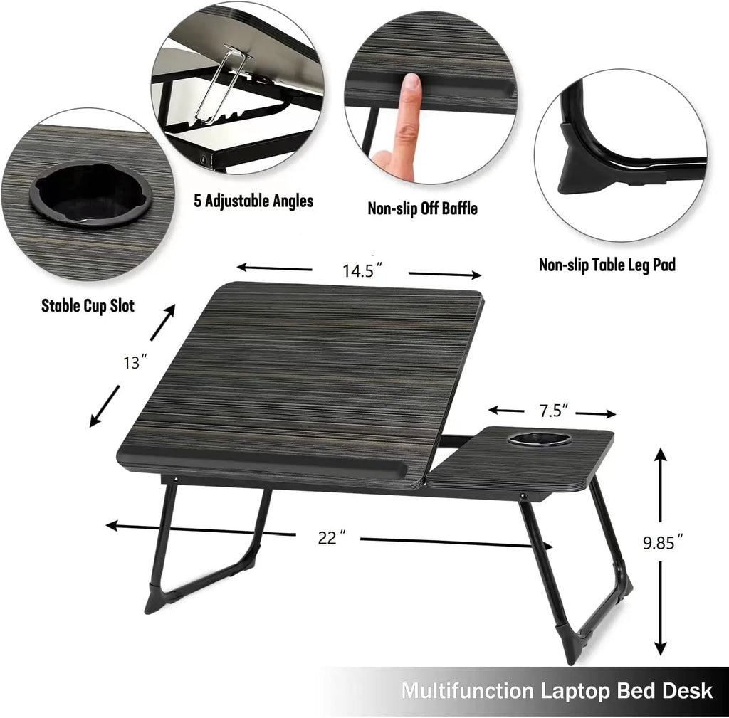 Premium Adjustable Lap Desk - Foldable & Ventilated