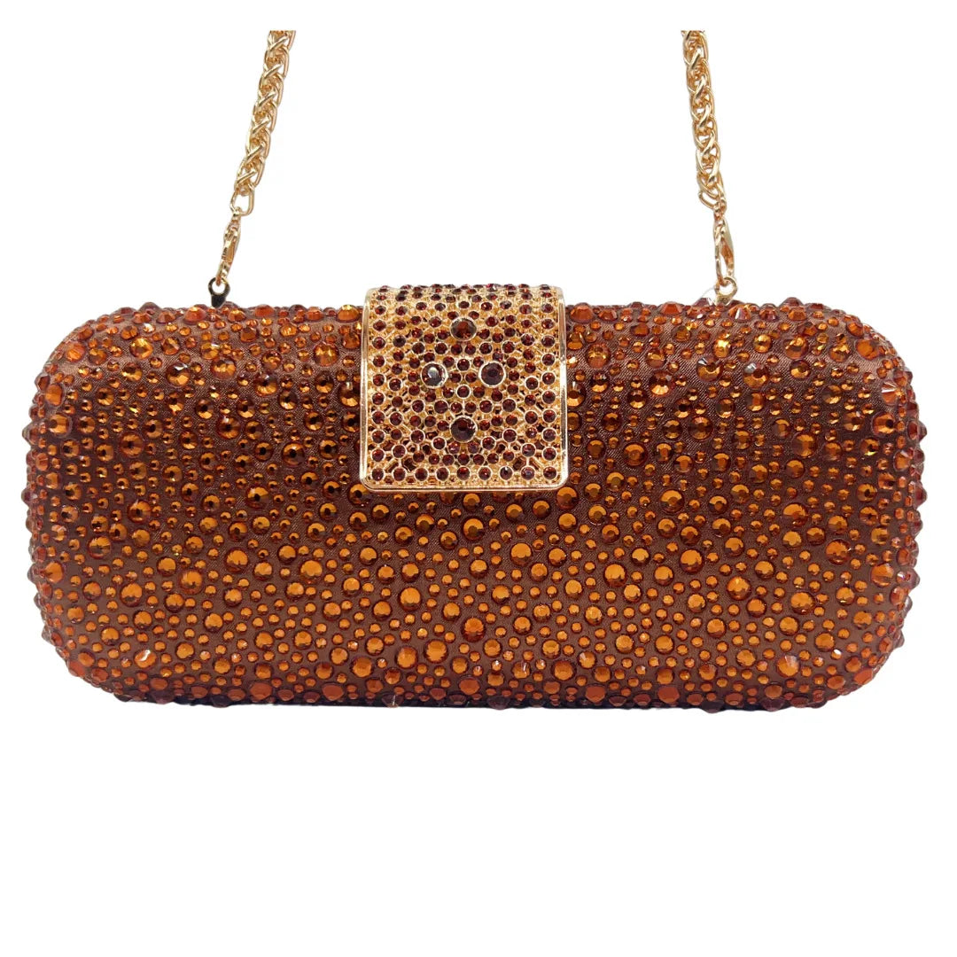 Elegant Crystal Evening Bag - Sparkling Diamond Clutch