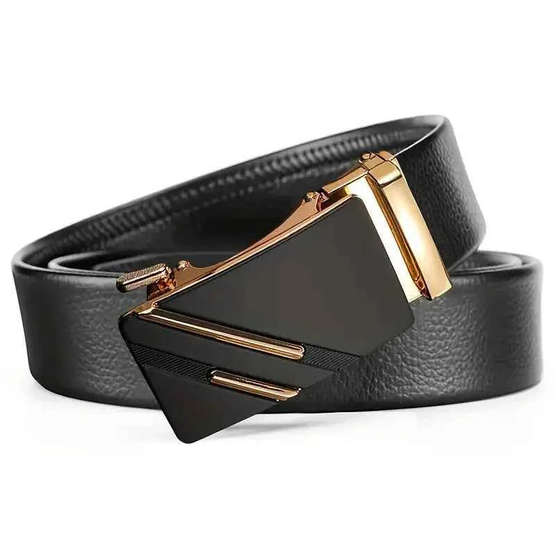 Luxury Automatic Leather Belt - Metal Alloy Buckle