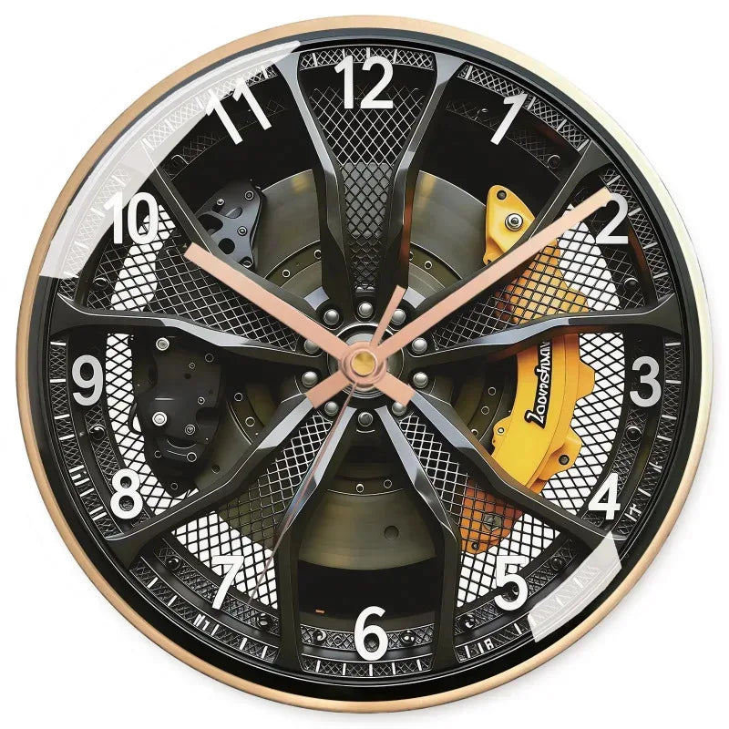 Elegant Silent Gear Wall Clock - No-Punch Quartz Movement