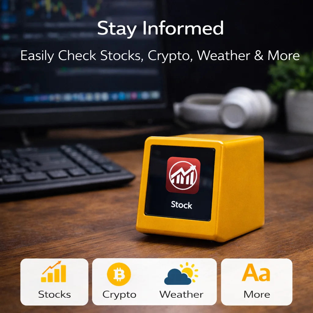 Premium Smart WiFi Desk Clock - Real-Time Data Display