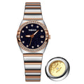 Elegant Ladies Quartz Watch - Waterproof Rose Gold Steel
