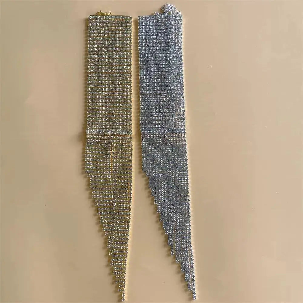 Luxury Rhinestone Tassel Bracelet - Multi-Layer Glamour