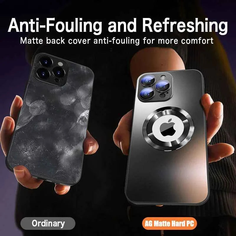 MagSafe Magnetic Wireless Charging Case with Matte Tempered Glass