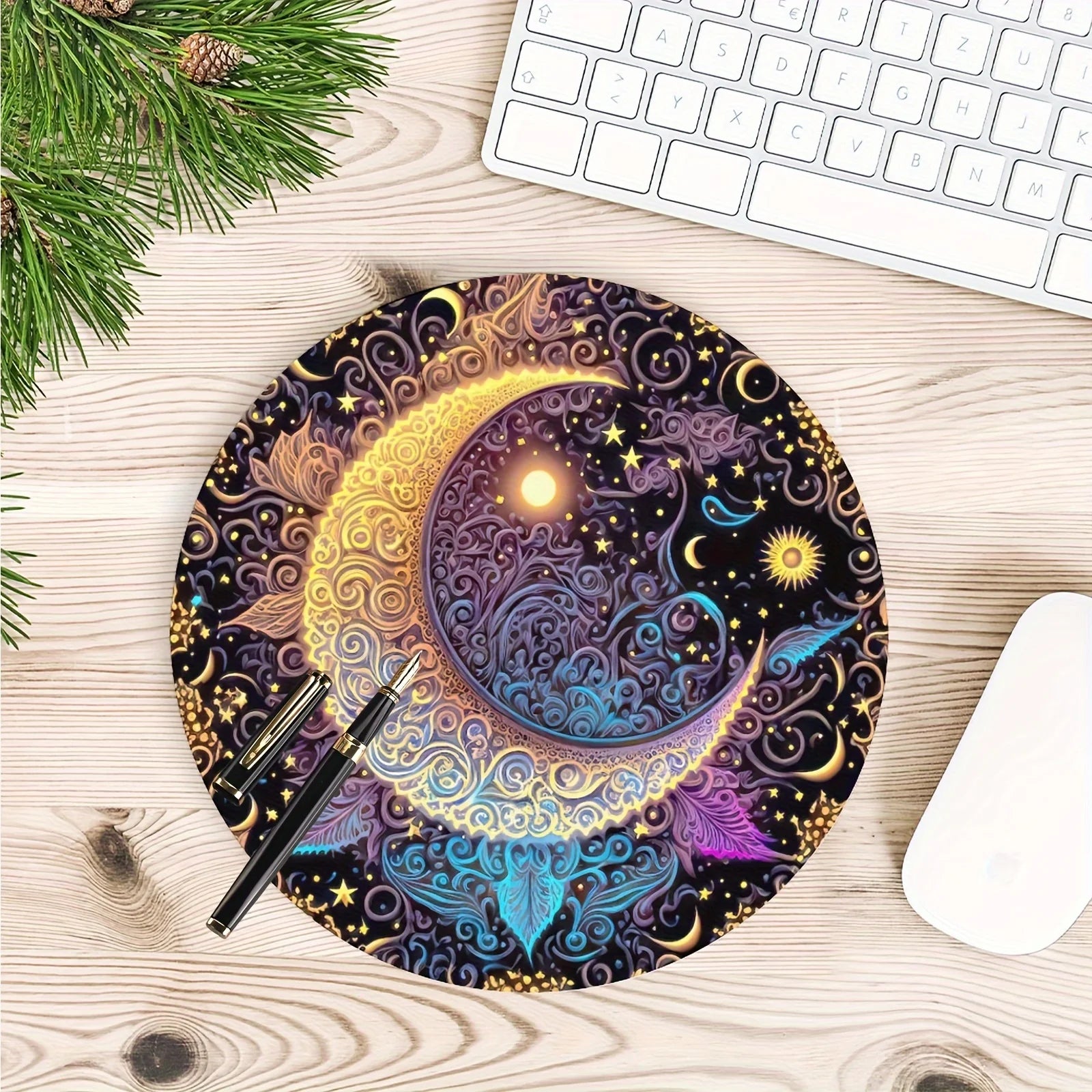 Premium Round Gaming Mouse Pad - Non-slip Rubber Desk Mat
