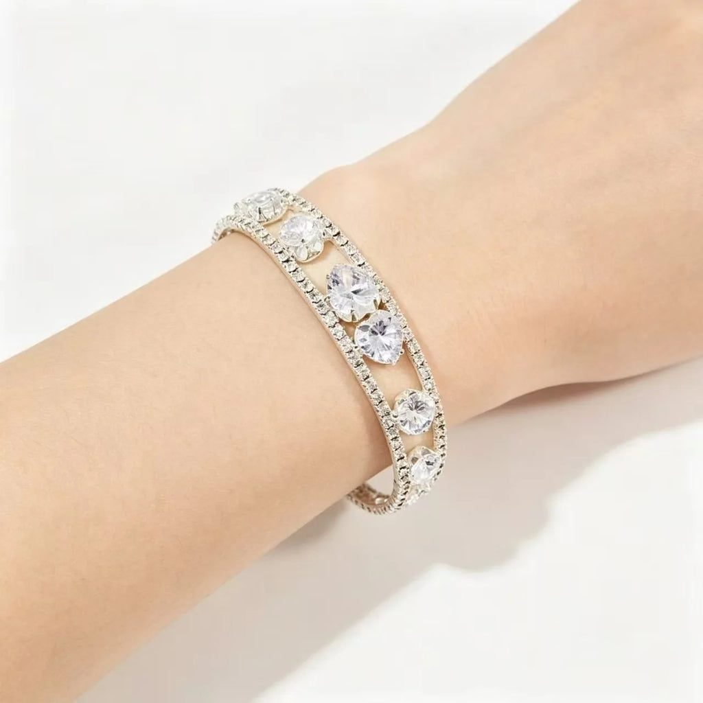 Elegant Double Row Love Bracelet - Vintage Inspired Design