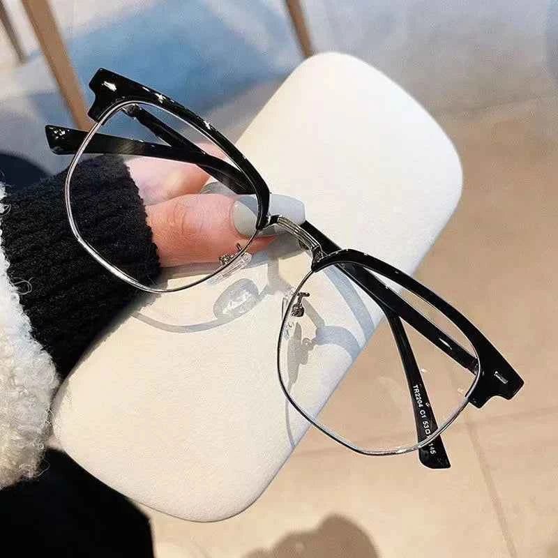 Premium Polygon Eyeglasses - Anti Blue Light Metal Frame