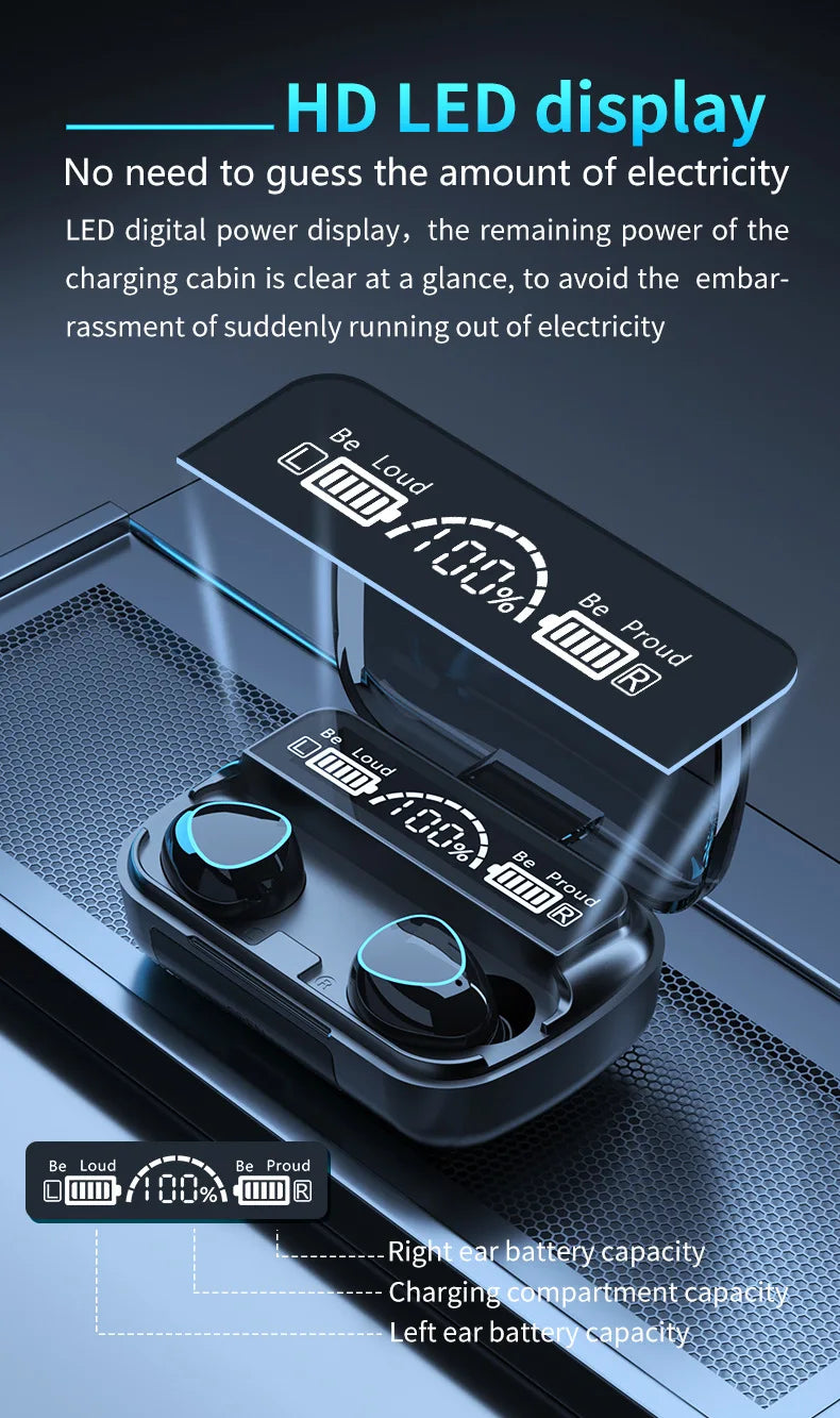 Wireless Earbuds with Power Bank - Premium Sports & Gaming BT Headset