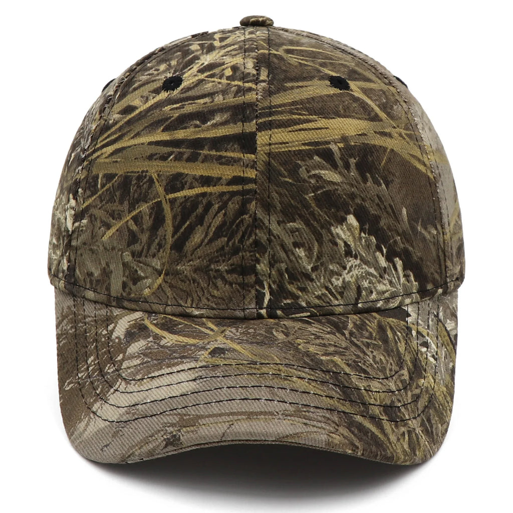 KOEP Jungle Reed Water Grass Camouflage Baseball Caps Dad Snapback Outdoor Fishing Cap With Bulrush Leaves Design For Hunting - Tulique