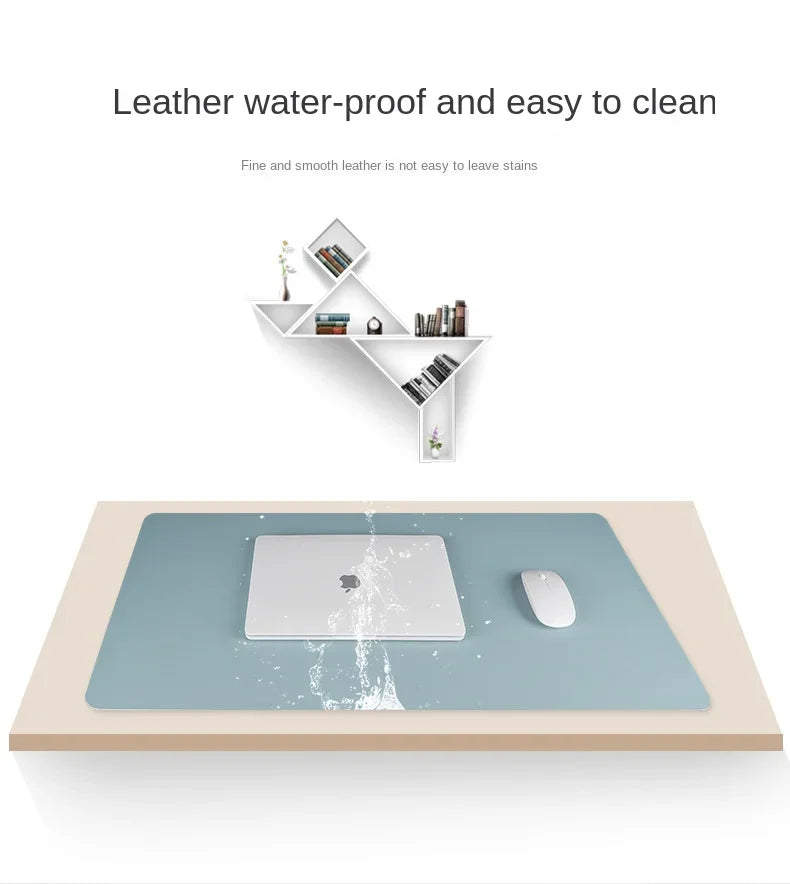 Premium PU Leather Desk Mat - Waterproof & Large