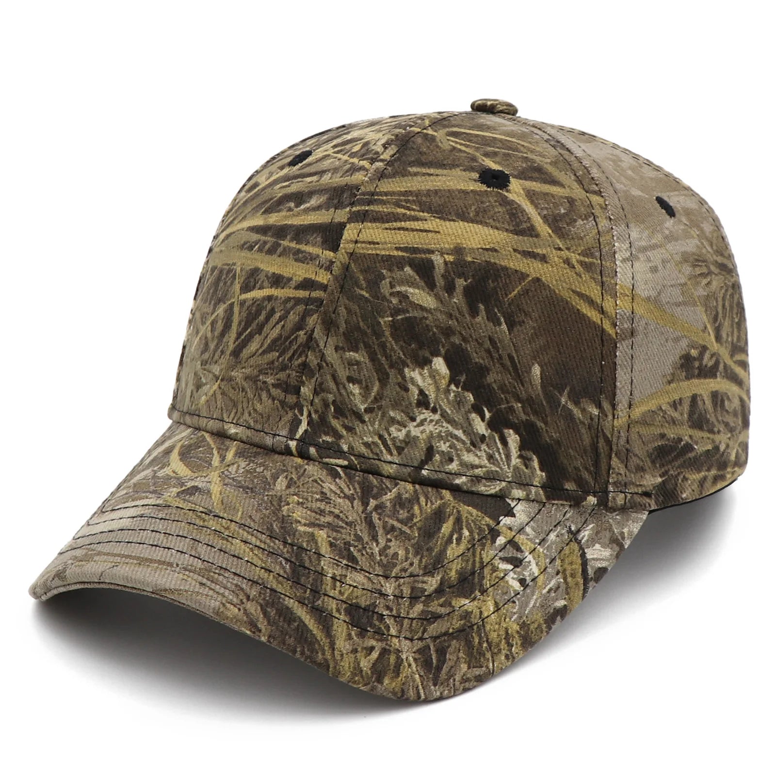 KOEP Jungle Reed Water Grass Camouflage Baseball Caps Dad Snapback Outdoor Fishing Cap With Bulrush Leaves Design For Hunting - Tulique