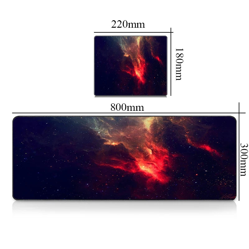 Premium Gaming Desk Mat - Large Mousepad with Galaxy Design