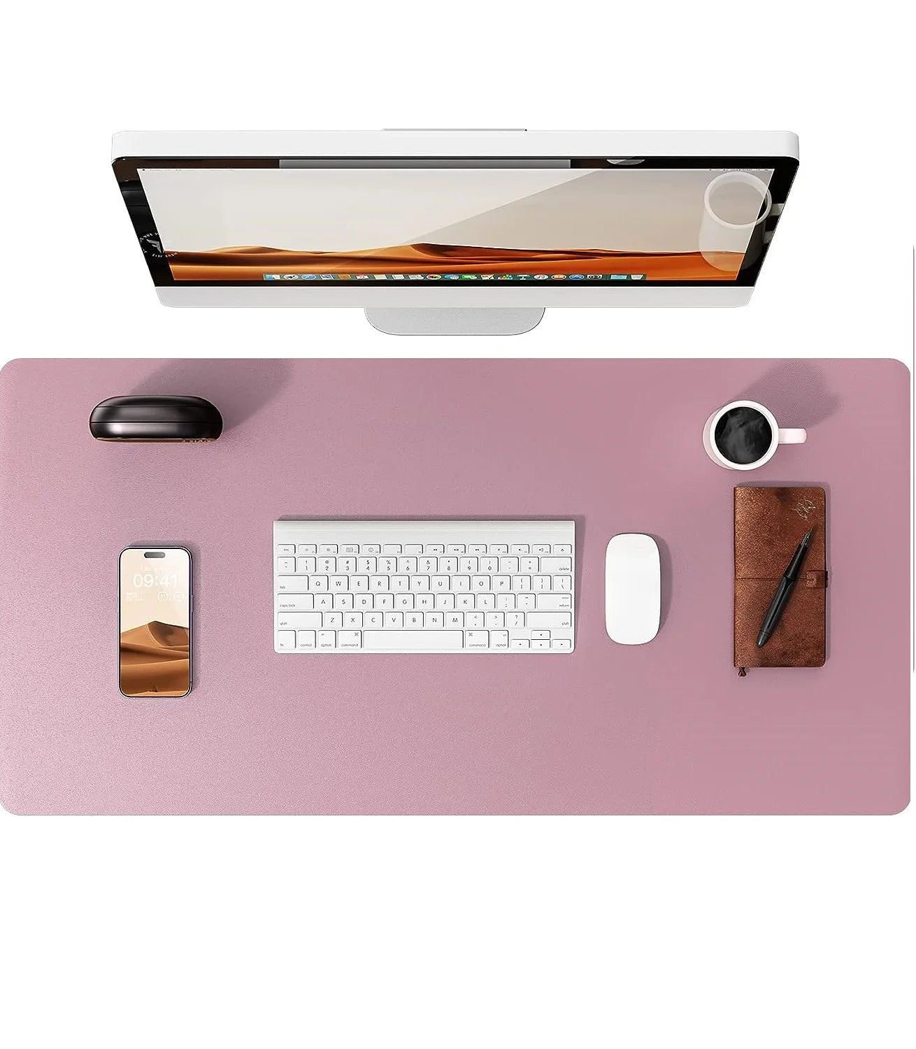 Premium Leather Desk Mat - Large Office Computer Protector