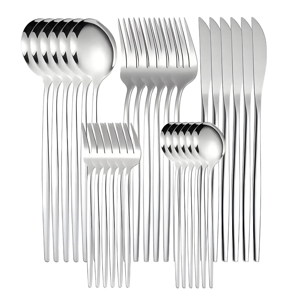 Elegant Gold Dinnerware Set - Premium Stainless Steel Cutlery