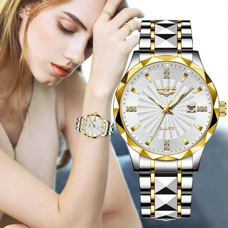 Elegant Women's Luxury Quartz Watch - Waterproof & Luminous