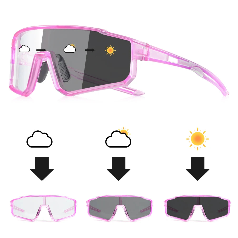 Oversized Photochromic Polarized Sunglasses - UV400 Protection