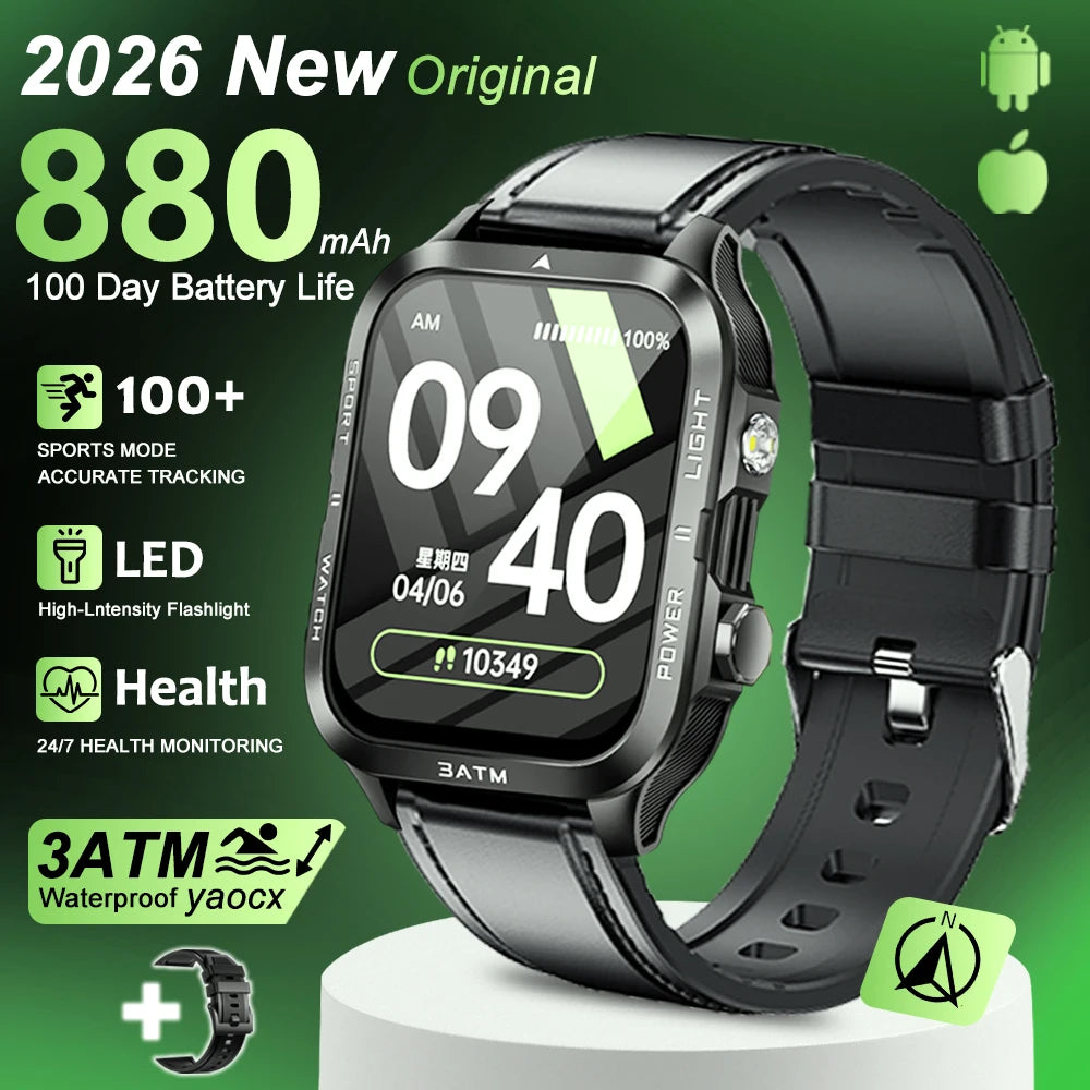 Smart Sports Watch with LED Lighting & Health Detection