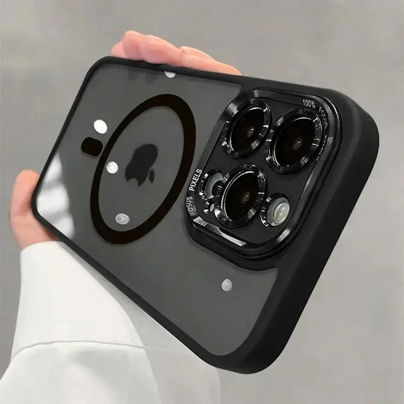 Luxury Magnetic Phone Case - Wireless Clear Cover & Lens Protection