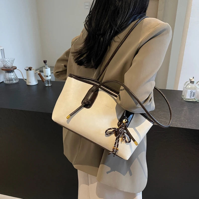 Women’s PU Leather Shoulder Bag - Y2K Retro Crossbody Bag Tote Handbag - Tulique