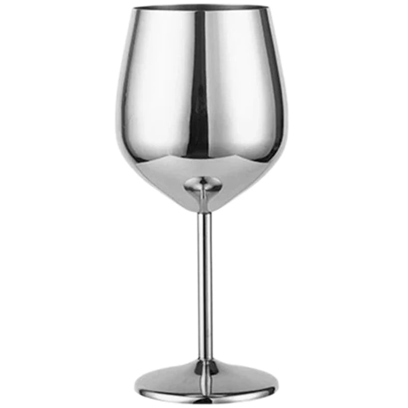 Premium Stainless Steel Wine Goblet - Durable & Elegant 500ml