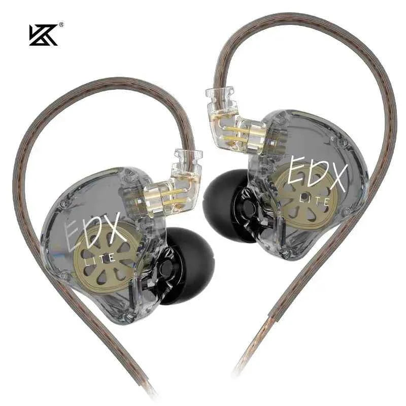 HIFI bass earphones - clear transparent in-ear monitors with detachable cable and silicone eartips