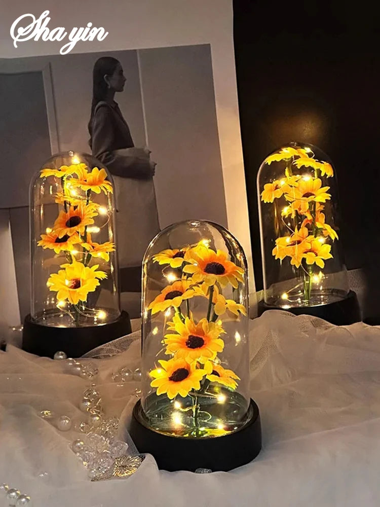 Elegant Eternal Sunflower Gift - Timeless Plastic Bloom