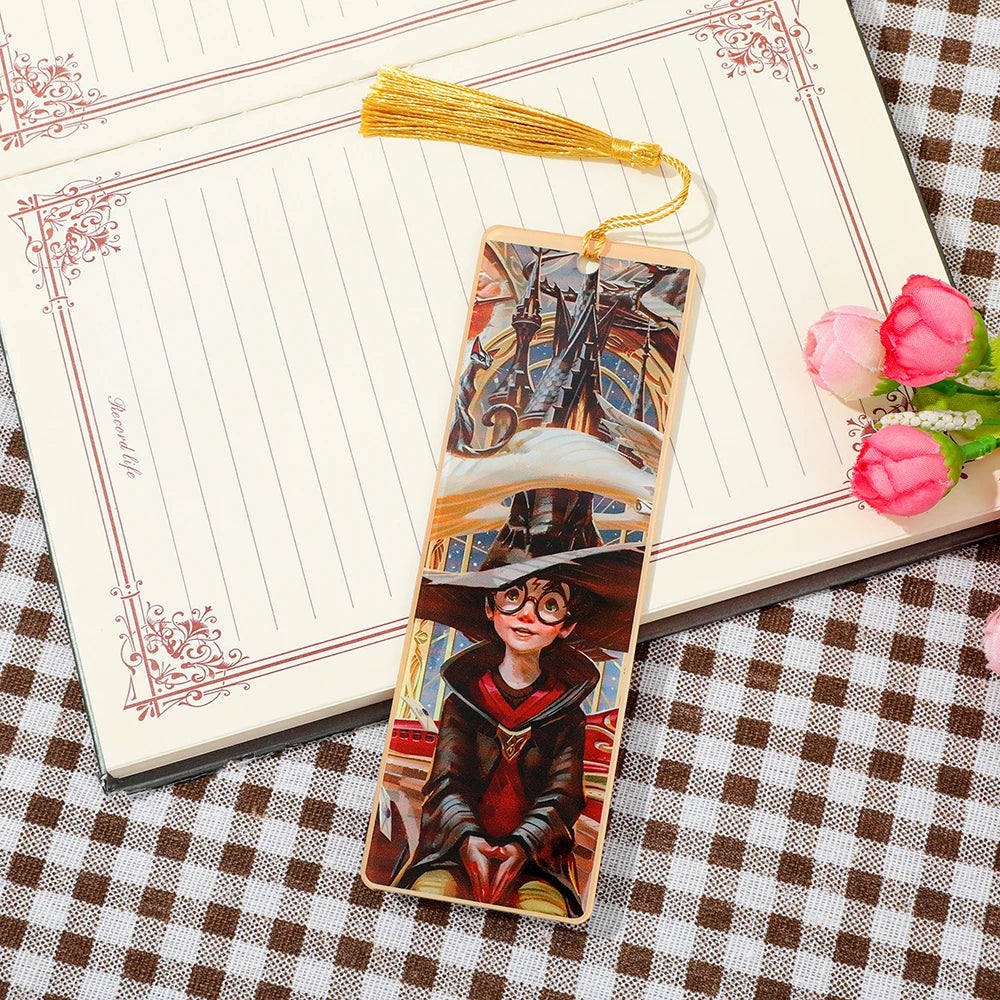Harry Potter Deathly Hallows Bookmark - Premium Black & White Page Marker