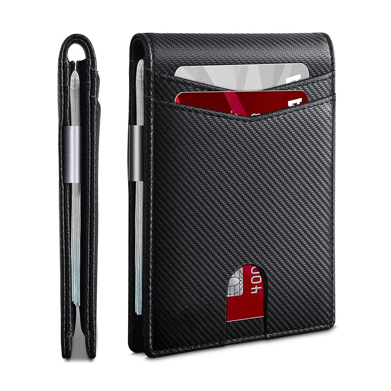 Luxury Carbon Fiber Wallet - Slim RFID Blocking Card Holder
