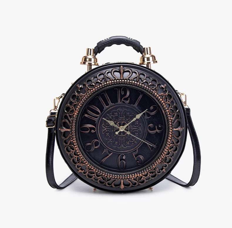 Elegant Clock Handbag - Unique Design Crossbody Bag
