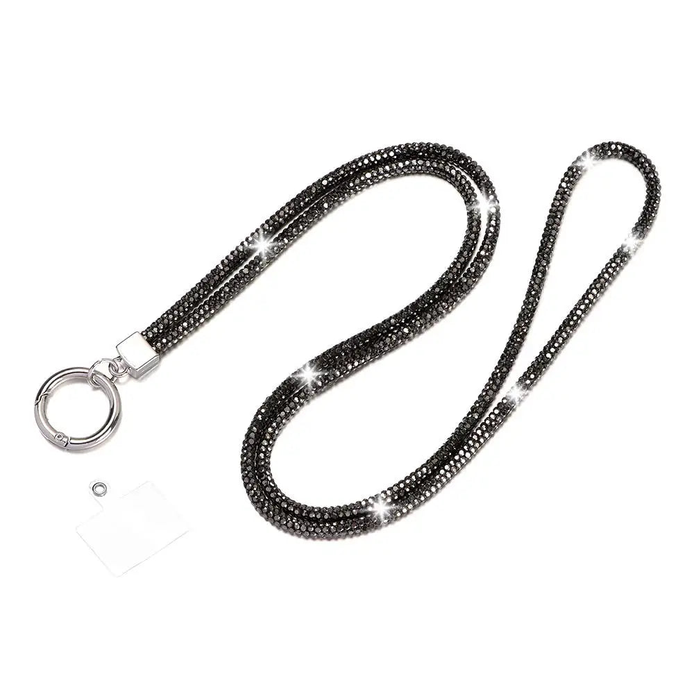 Luxury Rhinestone Phone Lanyard Strap - Sparkling Crystal Chain
