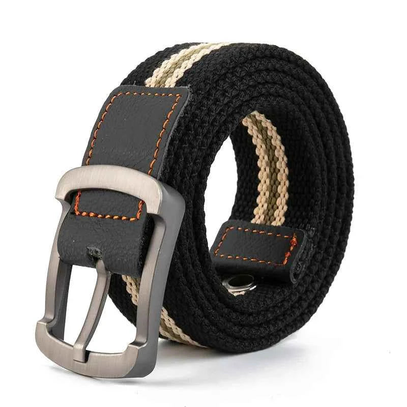 Durable Canvas Tactical Belt - Premium Outdoor Casual Strap