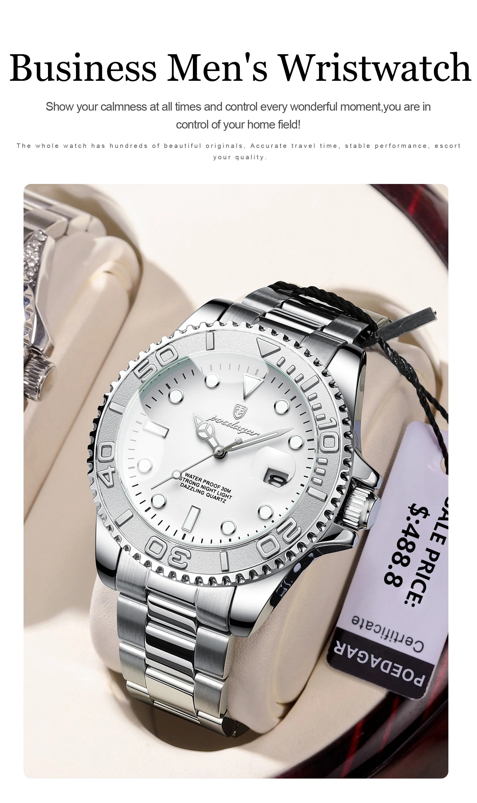 Luxury Military Men's Watch - Waterproof & Luminous