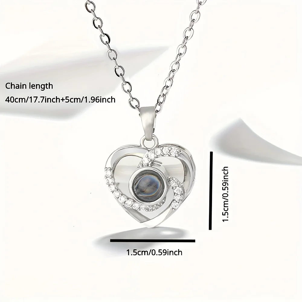 Elegant Permanent Rose Gift Box with Necklace