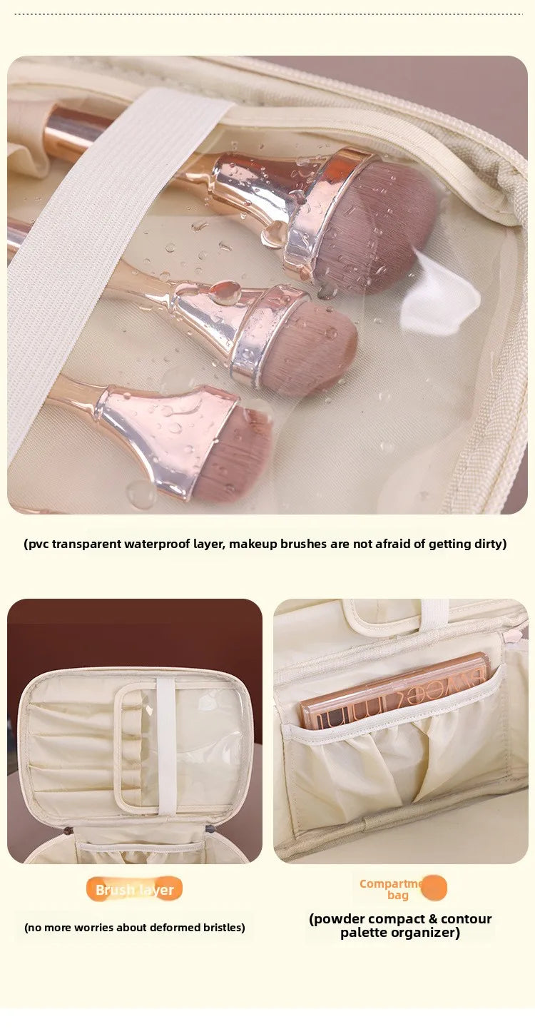 Premium Luxury PU Makeup Bag - Travel Organizer with Zipper