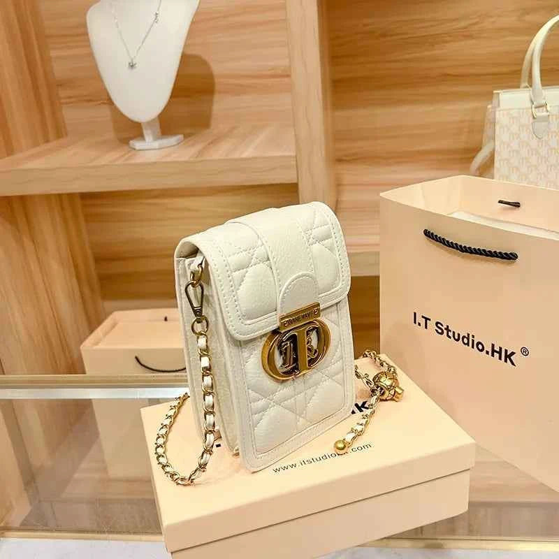Elegant Mini Chain Bag - Luxury Designer Crossbody