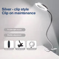 Flexible LED desk lamp - sleek black finish with adjustable gooseneck and glass shade