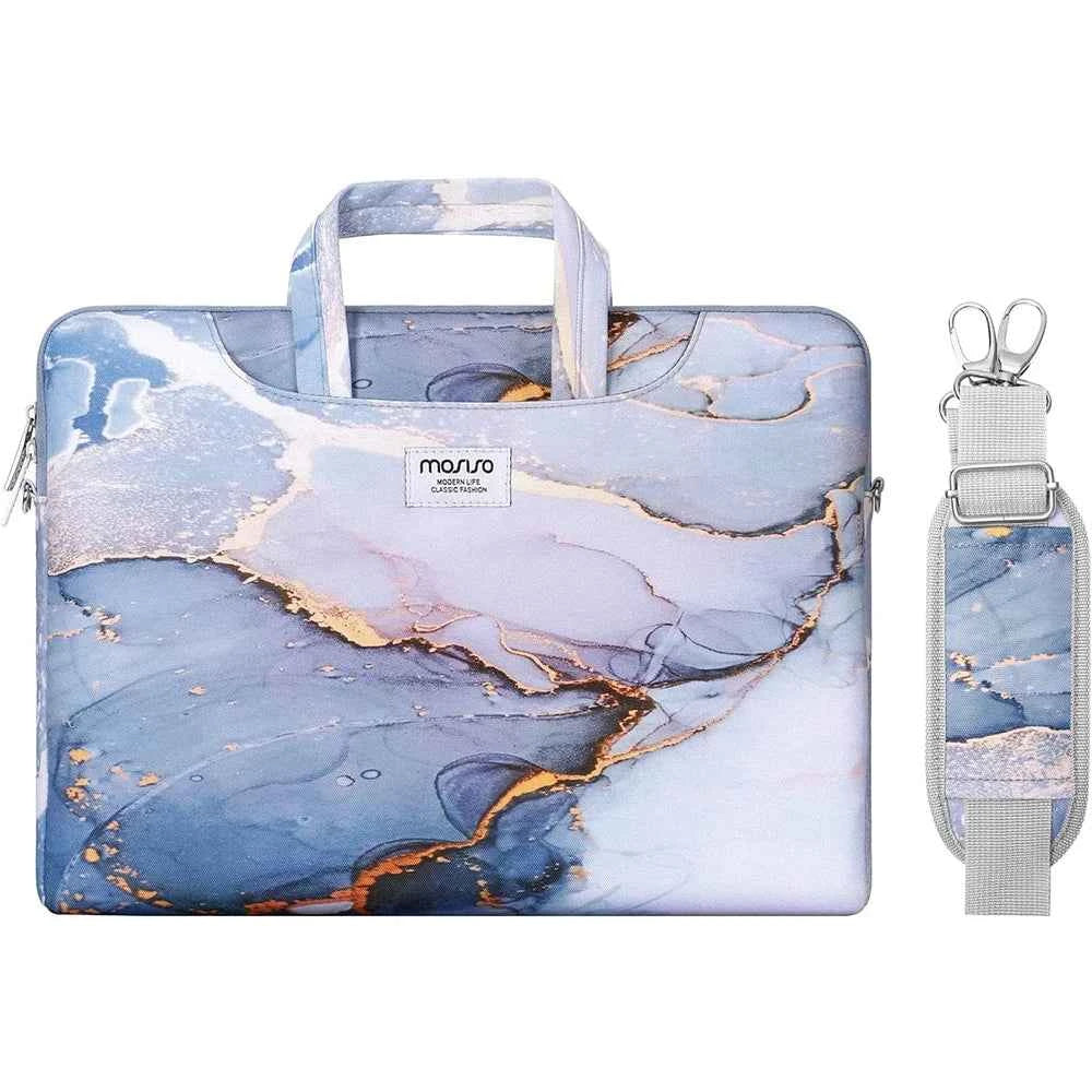 Premium Laptop Shoulder Bag - Water-Resistant Canvas Briefcase