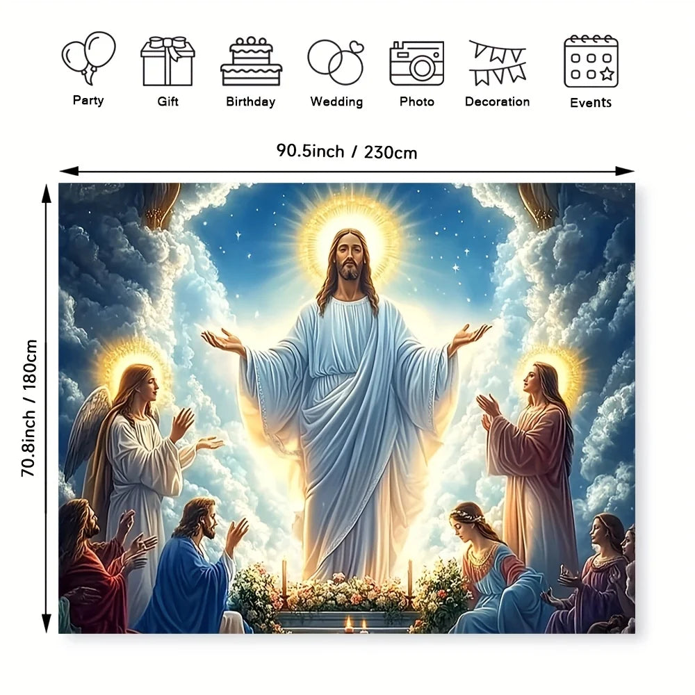 Premium Jesus Mary Tapestry - Sacred Wall Decor