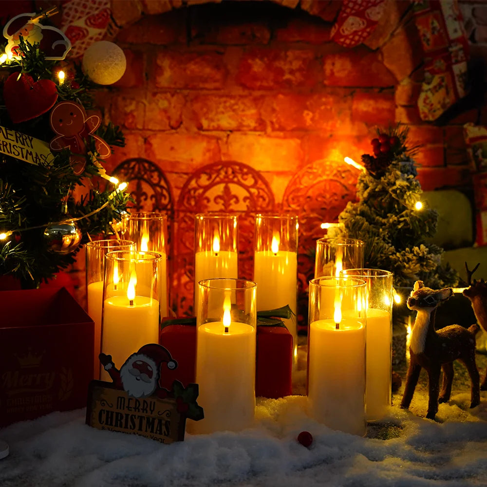 White LED Candle Lights with Remote Control - Flameless Home Decor Candle Set of 5 - Tulique