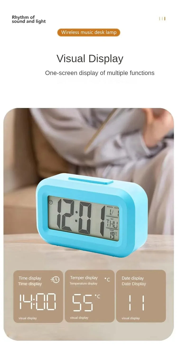 Premium Digital Alarm Clock - LED Multifunction Desktop Display