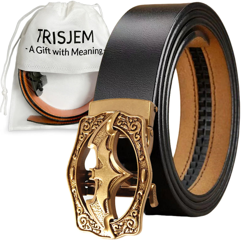 Vintage Retro Automatic Belt with Bat Buckle