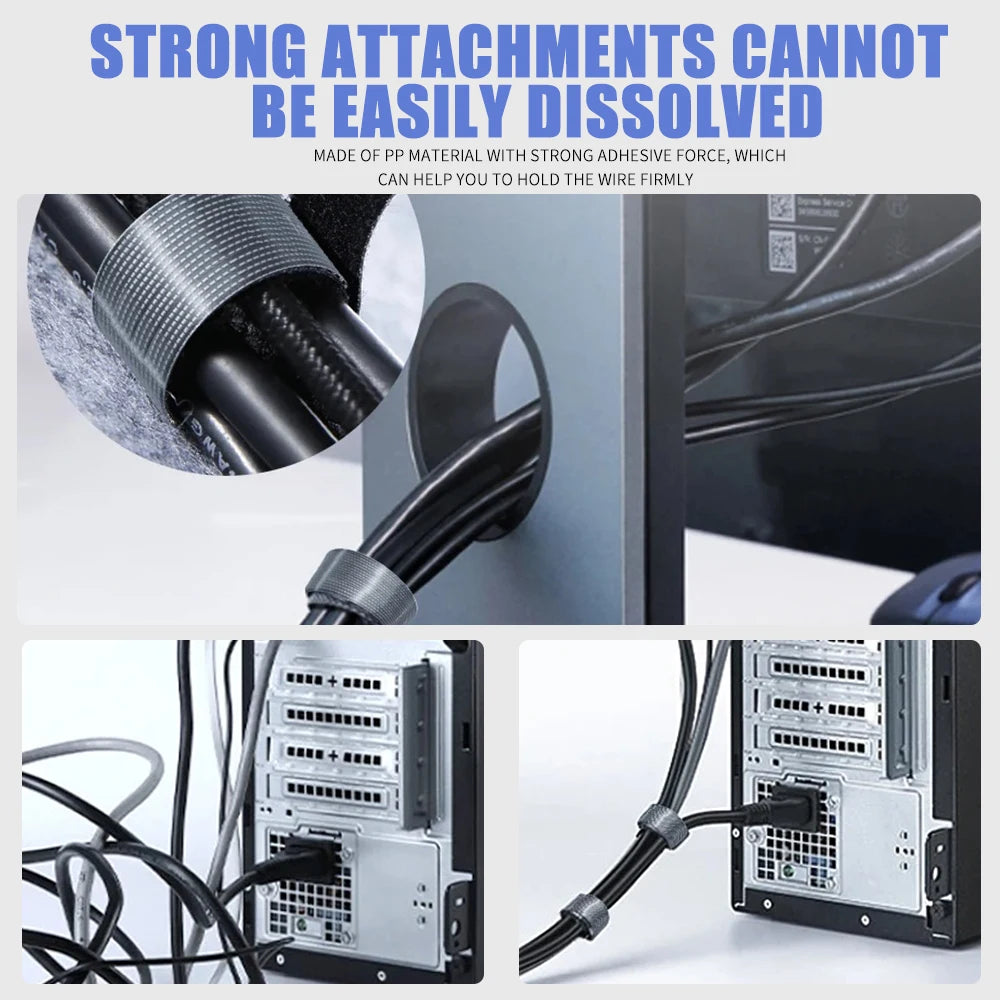 Tearable Cable Ties - Premium Reusable Cord Organizer for USB & Data Cables