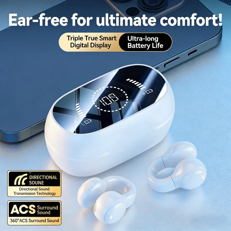 Digital Display Wireless Sports Earbuds - Premium Silicone Noise Reduction