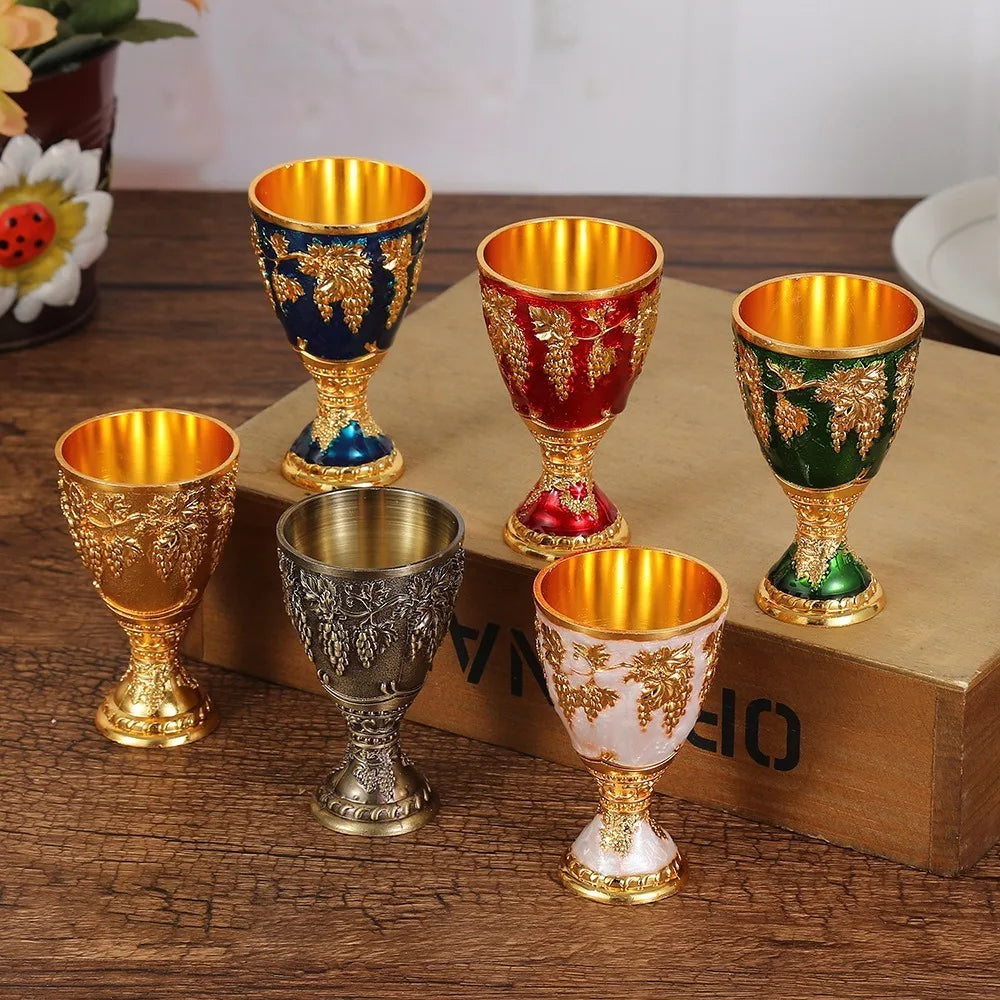 Elegant Mini Vodka Goblet - Retro Alloy Chalice